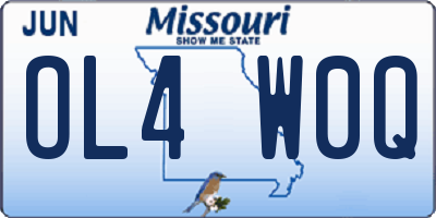 MO license plate OL4W0Q