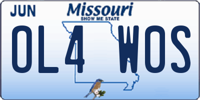 MO license plate OL4W0S