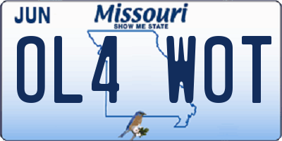 MO license plate OL4W0T
