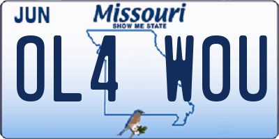 MO license plate OL4W0U