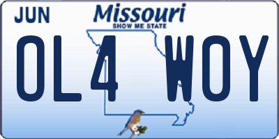 MO license plate OL4W0Y