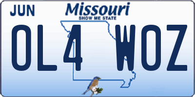 MO license plate OL4W0Z