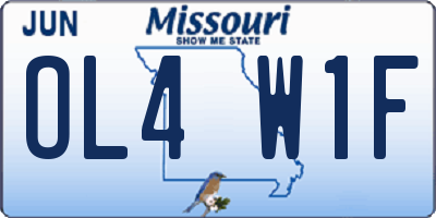 MO license plate OL4W1F