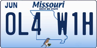 MO license plate OL4W1H
