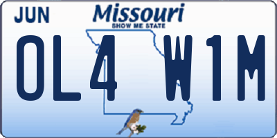 MO license plate OL4W1M