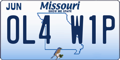 MO license plate OL4W1P