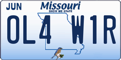 MO license plate OL4W1R