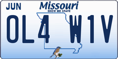 MO license plate OL4W1V