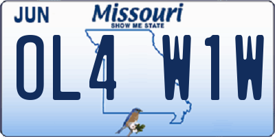 MO license plate OL4W1W