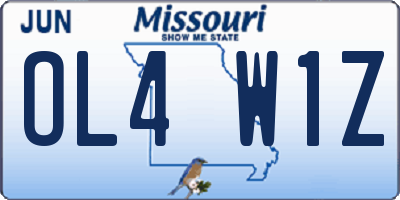 MO license plate OL4W1Z