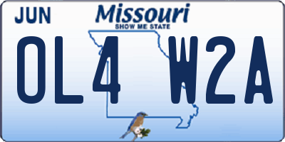MO license plate OL4W2A