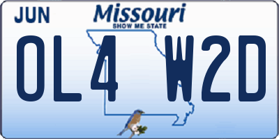 MO license plate OL4W2D