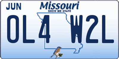 MO license plate OL4W2L
