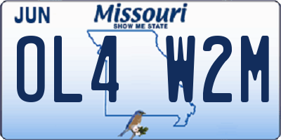 MO license plate OL4W2M