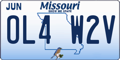 MO license plate OL4W2V