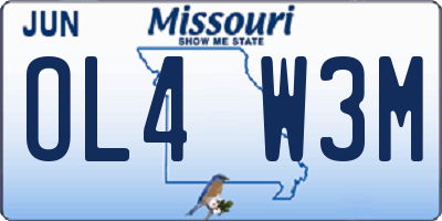 MO license plate OL4W3M