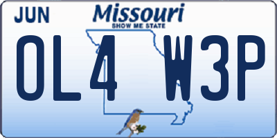 MO license plate OL4W3P
