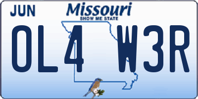 MO license plate OL4W3R