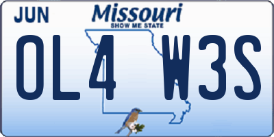 MO license plate OL4W3S