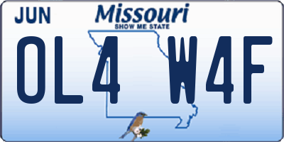 MO license plate OL4W4F