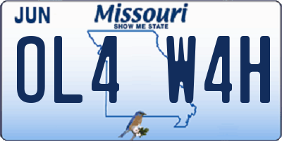 MO license plate OL4W4H