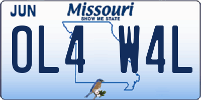 MO license plate OL4W4L