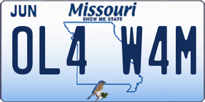 MO license plate OL4W4M