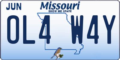 MO license plate OL4W4Y