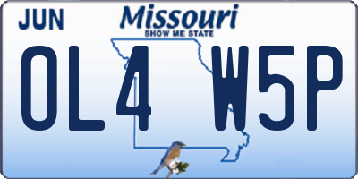MO license plate OL4W5P