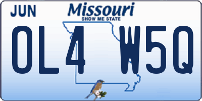 MO license plate OL4W5Q