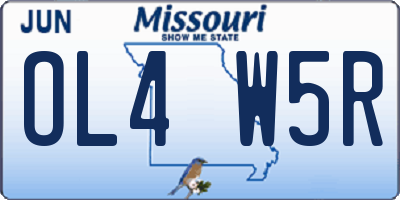 MO license plate OL4W5R