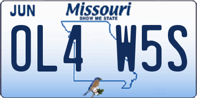MO license plate OL4W5S