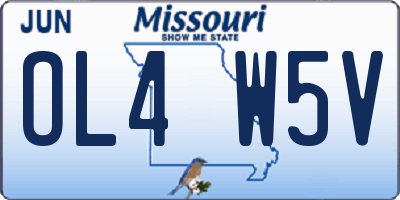 MO license plate OL4W5V