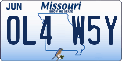 MO license plate OL4W5Y