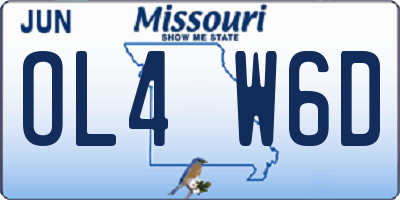MO license plate OL4W6D