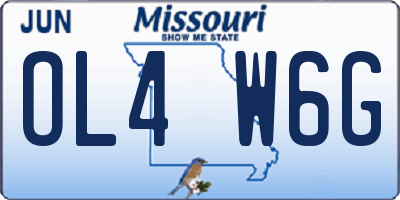 MO license plate OL4W6G
