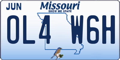 MO license plate OL4W6H