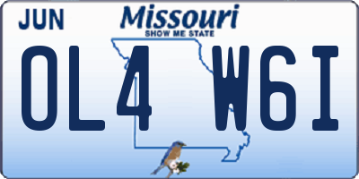 MO license plate OL4W6I