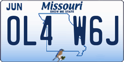 MO license plate OL4W6J