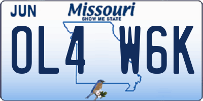 MO license plate OL4W6K