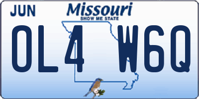 MO license plate OL4W6Q
