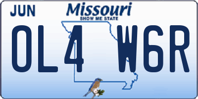 MO license plate OL4W6R