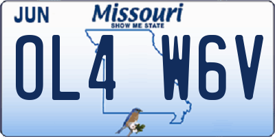 MO license plate OL4W6V