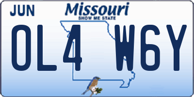 MO license plate OL4W6Y