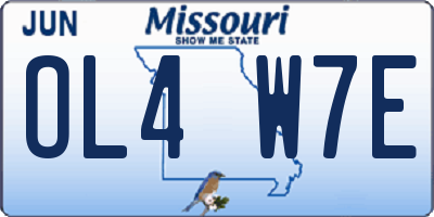 MO license plate OL4W7E