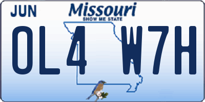 MO license plate OL4W7H