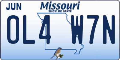 MO license plate OL4W7N
