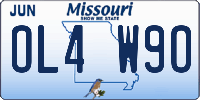 MO license plate OL4W9O