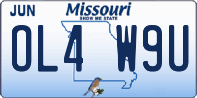 MO license plate OL4W9U