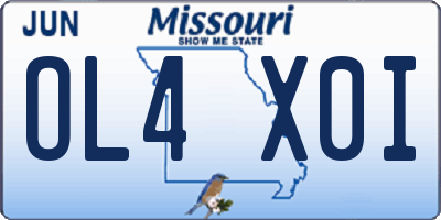 MO license plate OL4X0I